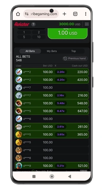 Aviator App All Bets